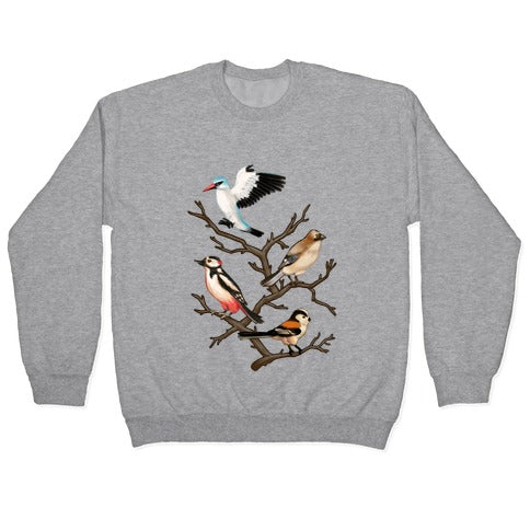 Woodland Birds Crewneck Sweatshirt