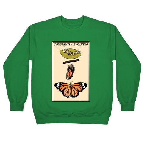 Constantly Evolving Monarch Butterfly Crewneck Sweatshirt