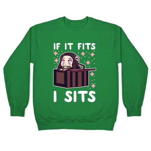 If It Fits, I Sits - Demon Slayer Crewneck Sweatshirt