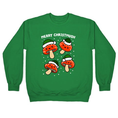 Merry Christmush Mushrooms Crewneck Sweatshirt