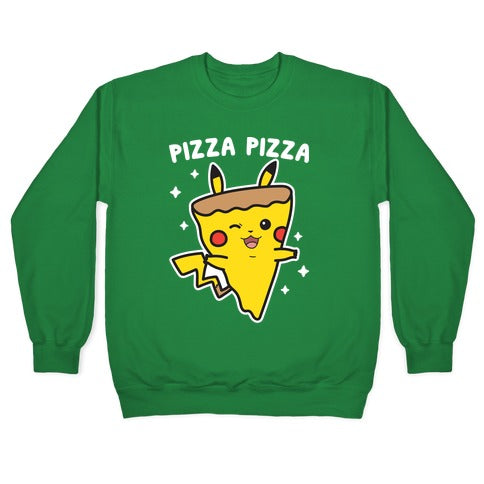 Pizza Pizza Pikachu Parody Crewneck Sweatshirt