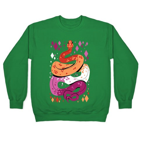 Pride Snakes: Lesbian Crewneck Sweatshirt