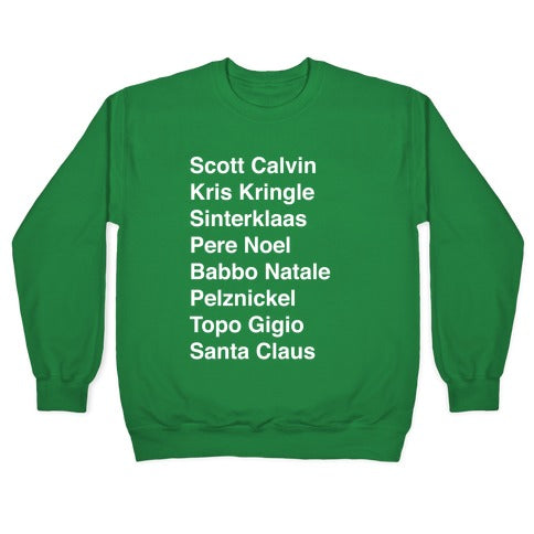 Santa List (White Ink) Crewneck Sweatshirt