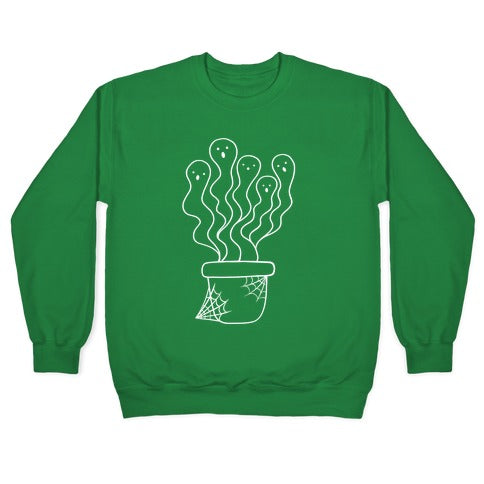 Spooky Ghost Plant Crewneck Sweatshirt