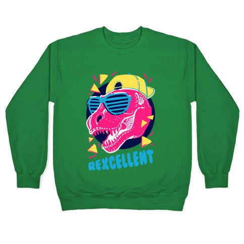 T-Rexcellent 90's Dinosaur Tyrannosaurus Crewneck Sweatshirt