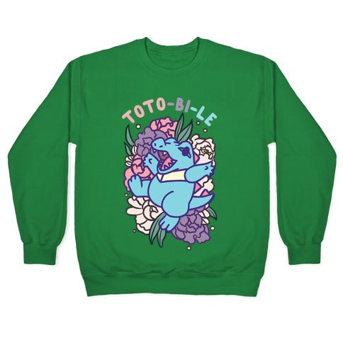 Toto-bi-le Totodile Bisexual Parody Crewneck Sweatshirt