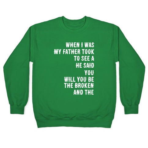 When I Was a Young Boy (1 of 2 pair) Crewneck Sweatshirt