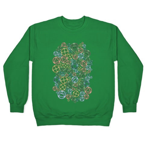 Witch's Elements Pattern Crewneck Sweatshirt