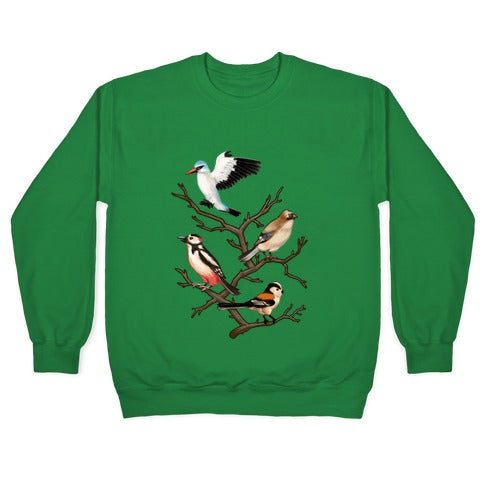 Woodland Birds Crewneck Sweatshirt