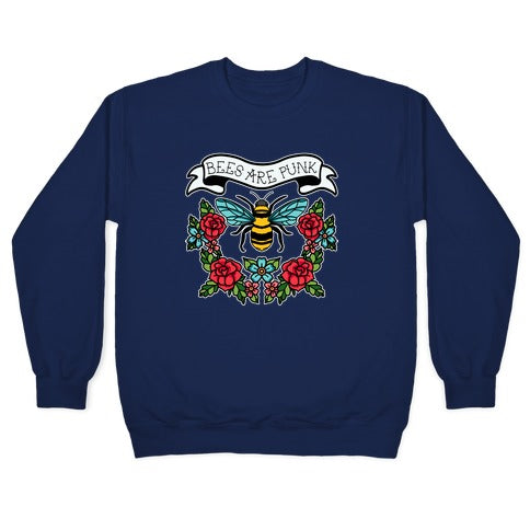 Bees Are Punk Crewneck Sweatshirt