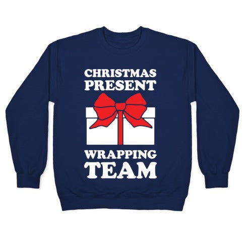 Christmas Present Wrapping Team Crewneck Sweatshirt