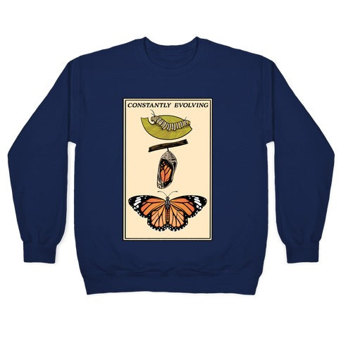 Constantly Evolving Monarch Butterfly Crewneck Sweatshirt