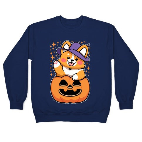 Cute Halloween Corgi Crewneck Sweatshirt