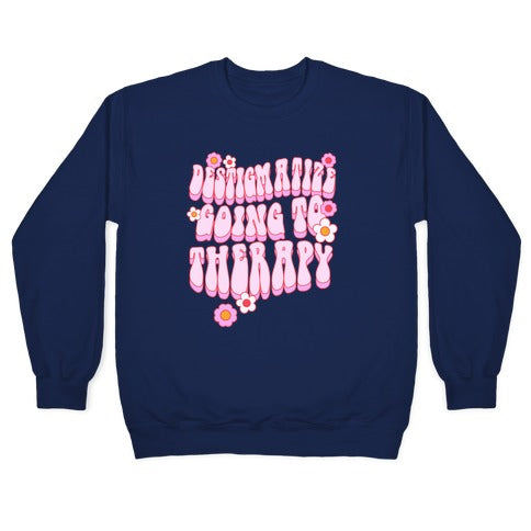 Destigmatize Going to Therapy Crewneck Sweatshirt