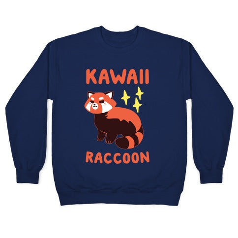 Kawaii Raccoon - Red Panda Crewneck Sweatshirt