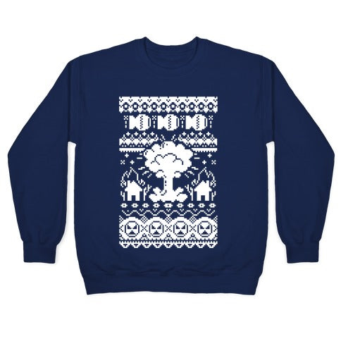 Nuclear Christmas Sweater Pattern Crewneck Sweatshirt
