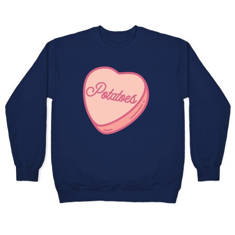 Potatoes Candy Heart Crewneck Sweatshirt