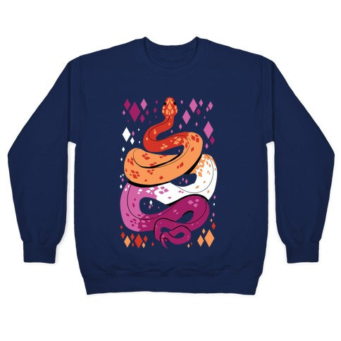 Pride Snakes: Lesbian Crewneck Sweatshirt