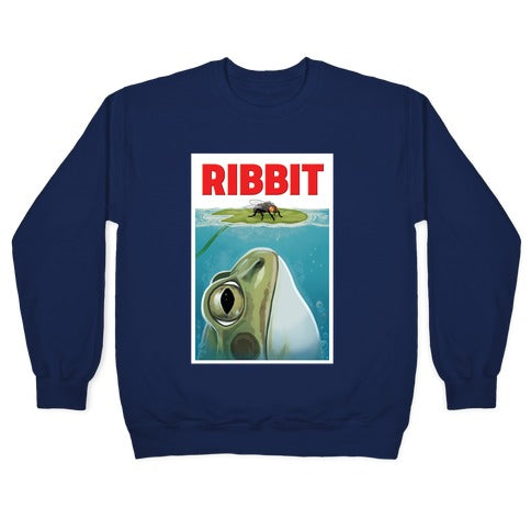 Ribbit Jaws Parody Crewneck Sweatshirt