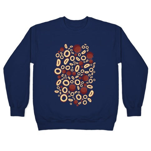 Spaghettios With Meatballs Pattern Crewneck Sweatshirt