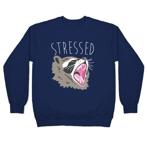 Stressed Raccoon Crewneck Sweatshirt