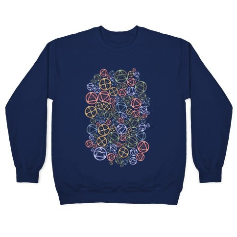 Witch's Elements Pattern Crewneck Sweatshirt