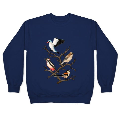 Woodland Birds Crewneck Sweatshirt