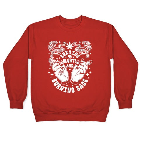 Burning Blunts and Burning Sage Crewneck Sweatshirt