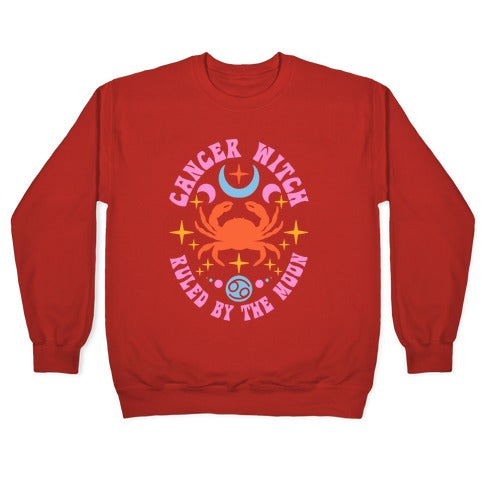 Cancer Witch Ruled By The Moon Crewneck Sweatshirt