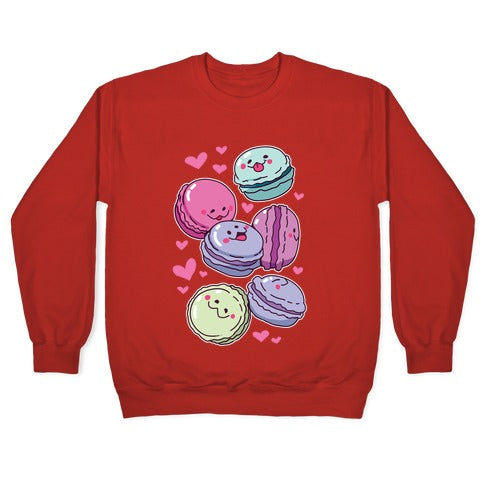 Cute Macarons Pattern Crewneck Sweatshirt
