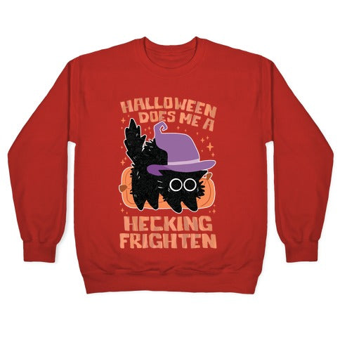 Halloween Does Me A Hecking Frighten Crewneck Sweatshirt