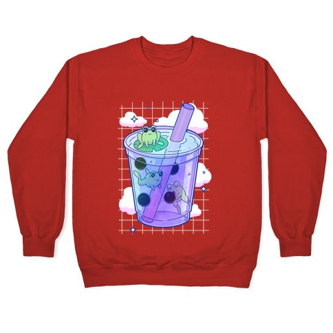 Kawaii Boba Frogs Crewneck Sweatshirt