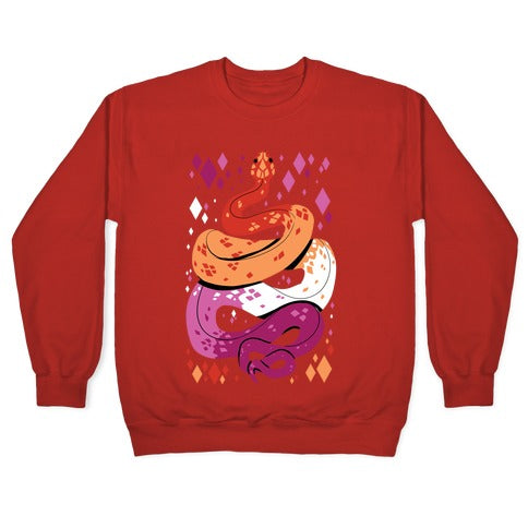 Pride Snakes: Lesbian Crewneck Sweatshirt