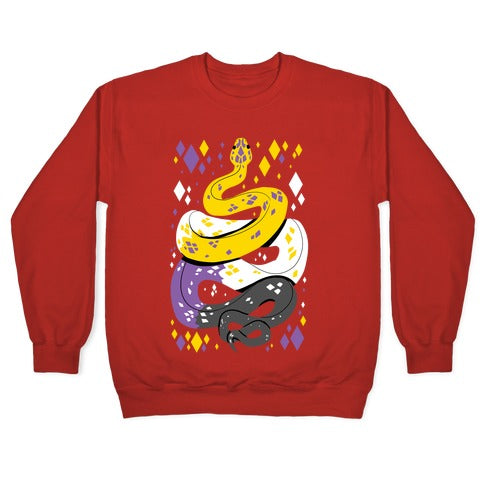 Pride Snakes: Non-binary Crewneck Sweatshirt