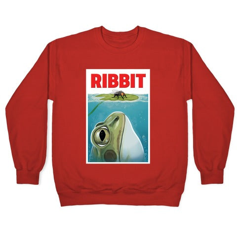 Ribbit Jaws Parody Crewneck Sweatshirt