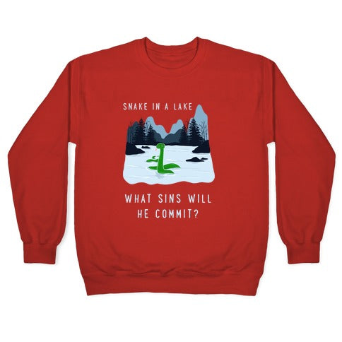 Snake In a Lake Crewneck Sweatshirt
