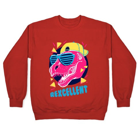 T-Rexcellent 90's Dinosaur Tyrannosaurus Crewneck Sweatshirt