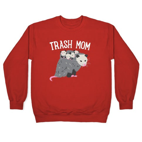 Trash Mom Opossum Crewneck Sweatshirt