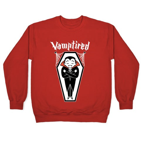 Vamptired Tired Vampire Crewneck Sweatshirt