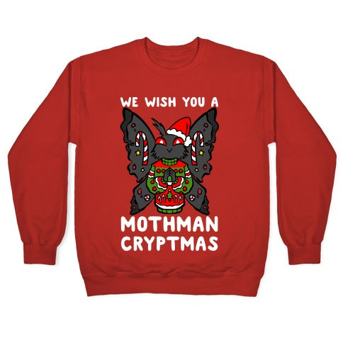 We Wish You A Mothman Cryptmas Crewneck Sweatshirt