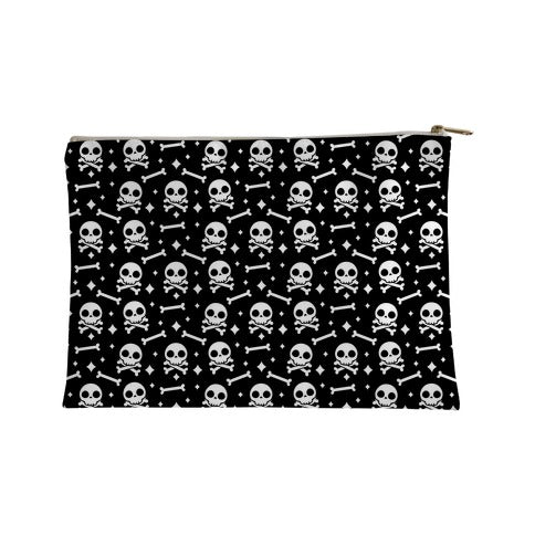 Cute Skull N' Bones Pattern (Black) Accessory Bag