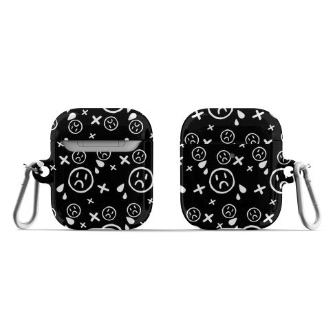 Emo Pattern Black AirPod Case