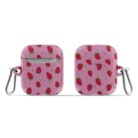 Sketchy Strawberry Pattern AirPod Case