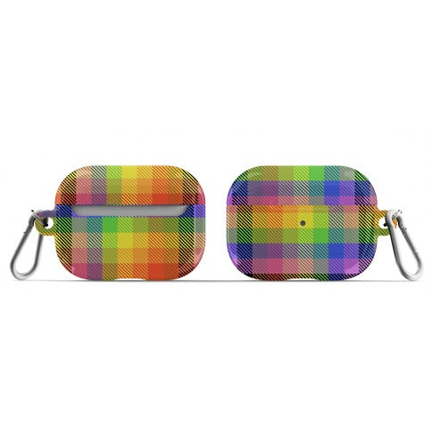 Pride Flag Plaid AirPod Case