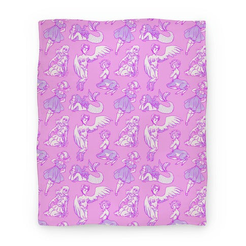 Pastel Monster Girls Blanket
