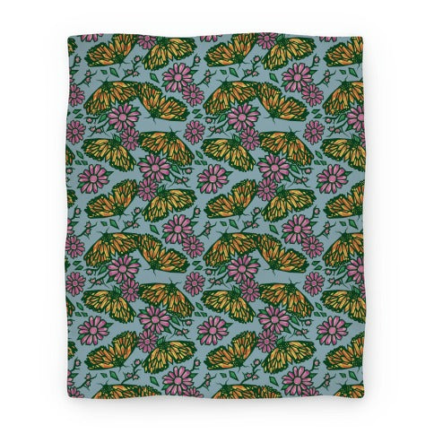 Butterflies In Bloom Blanket