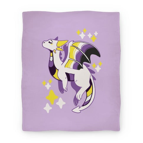 Non-Binary Pride Dragon Blanket