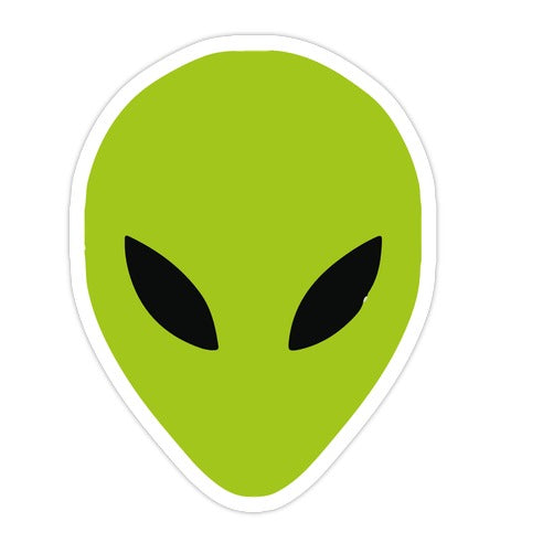Alien Head Die Cut Sticker