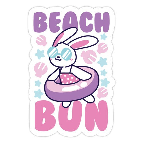 Beach Bun Die Cut Sticker