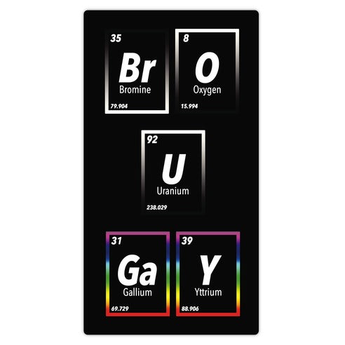 BrO U GaY Die Cut Sticker
